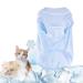Yanmucy dog cooling vest instant cooling dog cooling coat soft breathable pet cooling vest dog cooling clothing shirt for summer outdoors (sky blue s) s sky blue