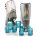 FoxySkate Roller Skates Women  Double Row & 4 Wheels Shiny Roller Skates for Women and Men  Adjustable  Indoor and Outdoor Roller Skates for Girls  7-10 US HOLOGRAPHIC 9 - Buy Online on GoSupps.com