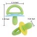 Silicone Baby Pacifier Teether 2 Pack for Babies 0-12 Months - Hands-Free Teething Relief Toys - Freezable & Chewable - Blue Yellow - Buy Online on GoSupps.com