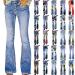 MRGIINRI Bell Bottom Jeans for Women 2023 Fashion High Waisted Button Up High Waisted Flare Denim Stretch Classic Pants A01_sky Blue Large