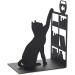 Buy Balvi Fishing Cat Black Bookend - Decorative Cat & Aquarium Design for Stylish Home & Office Bookshelves - Buy Online on GoSupps.com