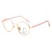 Bezax oversized unisex reading glasses with a round frame progressive multifocus blue light blocking resin lens older computer reader gold+1.50