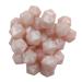 30pcs Pearl Pink Color 17mm Silicone Icosahedron Beads Silicone Pearl Beads Silicone Geometry Polygon Beads Mom Jewelry Necklace Making