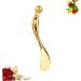 TOVINANNA Spoon Unicorn Horn Clip on Eye Tool Makeup Spoon Make up Kit Eye Spoon Spiral Perm Rods Creami Buttercream Stick Eyes 9.50X1.50X0.50CM Golden - Buy Online on GoSupps.com