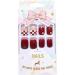 Brishow Christmas Snow Elk Press on Nails - 24pcs Red Short Square Fake Nails for Women and Girls - Buy Online on GoSupps.com