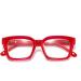 Suertree Oversized Square Reading Glasses for Women and Men - Red 3.5X Magnification - Buy Online on GoSupps.com