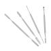 Hohopeti 4 pi ces Lot de B tonnets Manucure Acier Inoxydable Double T te pour M lange Cosm tiques Spatules Multifonctions pour Maquillage et Nail Art