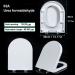 Soft Close Toilet Seat White Toilet Seat with Quick Release Hinges for Easy Cleaning Simple Top Fixing Toilet Seats Durable UF Material Loo Seat D Shape Little Surprise - Buy Online on GoSupps.com