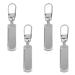 LMyzcbzl zip zipper 4 pieces of spare parts zipper zipper metal zipper pull removable metal zipper pull zipper replacement for wallets clothes jeans suitcase luggage