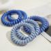 ZHOUMEIWENSP 6 Pcs Spiral Hair Ties - Matte Candy Blue Plastic Phone Cord Hair Bands - Ponytail Holder Coil Hair Ties - Hair Styling Accessories - Buy Online on GoSupps.com