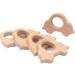 Wendysun 10pcs Cartoon Animal Car Shape Wood Teether Set for Baby Teething - Natural Beech Teething Nursing Toy DIY Pendant - Buy Online on GoSupps.com
