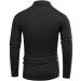 Beauhuty Men's Black Turtleneck Fleece Knit Long Sleeve T-Shirt - Large - Buy Online on GoSupps.com