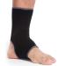 Neotech Care Ankle Support Sleeve - Open Heel Light Elastic & Breathable Knitted Fabric - Medium Compression - For Men Women Kids - Right or Left Foot - Black Colour (Size L 1 Unit) L 1