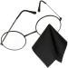 Premium Eyeglass Cleaning Cloths - 2 Pack Grey & Black | Perfect for Lenses Glasses Screens & Cameras | International Shipping Available - Buy Online on GoSupps.com