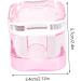 VINTORKY Nail Art Brush Cup Art Plate Crystal Glass Pink Square 5.70X5.40X5.40CM Pink - Buy Online on GoSupps.com