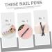 minkissy Nail Pen Liner Pen Nail Polish Nail Brush Pen Gel Nail Tool Extension Gel Pen Drawing Painting Liner Pens Barniz De Gel Para U as Nail Tools Nail Art Pen Abs Simple Draw Flowers 14X1X1CM Black - Buy Online on GoSupps.com