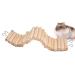 Hamster Ladder Wooden Suspension Bridge Pet Hanging Ladder Steps Stairs Climbing Swing Flexible Climbing Ladder for Mice Gerbils Chinchillas Parrots