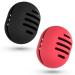 Fauxomor make-up sponge holder-2 pieces breathable silicone beauty blender travel bag for all sizes of make-up sponge frosted portable cosmetics tool black+red 1 piece (2-pack) C-black+red (5 line)