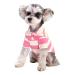Polo shirt for small dogs two-legged strip shirt puppy costume summer t shirt fashionable clothing for bichon French bull dog dog shirt striped dog shirt breathable pink x-Small