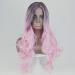 BGHJUE Ms Liu Hai Pink Gradient Long Curly Wig - Heat Friendly Grandma Ash Color - Buy Online on GoSupps.com