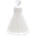 Leideur Baby Long Christening Gowns White Baptism Dress | Special Occasion Dress for Girls 18-24 Months - Buy Online on GoSupps.com