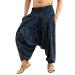 SARJANA HANDICRAFTS Men Women Cotton Harem Pants Pockets Yoga Trousers Hippie Blue