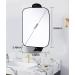 3X Magnification Shower Mirror with Razor Holder, 360 Swivel - Bathroom Accessories for Men & Women - 11 Larger Size - Includes 3pcs Adhesive Hooks - Black - Buy Online on GoSupps.com