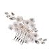 Ipetboom Bridal Comb Hair Combs Pin Wedding Hair Combs Wedding Hair Accessories Hair Deyer Wedding Hair Clip Wedding Decor Flower Hair Comb Hand Made White Pearl Hair Piece Bride
