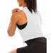 Hola Women's Sleeveless Yoga Workout Tank Top - White - Buy Online on GoSupps.com