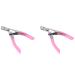 ISTOVO 2X Nail Clippers for Nails and False Acrylic Nails Easy to Use Pink.