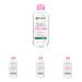GARNIER Skin Active - Solution Micellaire Tout-En-1 - Nettoie D maquille & Hydrate - Micelles & Glyc rine Hydrantante - Sans Parfum - Visage Yeux L vres - Peaux S ches & Sensibles - 400 ml Peaux S ches et Sensibles 400 ml (Lot de 4)