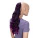 CAISHA 20" Hairpiece Clip On Ponytail Extension Wavy Black Purple Mix HCB4-1 black purple mix #1T3700 HCB4-1
