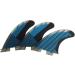 TOPWAYS Fiberglass+Honeycomb Surfboard Fin Set - FCS II Style G5 - Tri Fin Thruster Set | M Size Blue - Buy Online on GoSupps.com