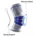 Compression Knee Sleeve for Athletes & Pain Relief Optimal Injury Recovery | Black/Blue Large - International Shipping - Buy Online on GoSupps.com
