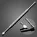 Ear wax removal tool double end stainless steel spiral ear pick spoon ear wax removal ear spoon cleaning tool silver shortcut - Buy Online on GoSupps.com