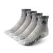 PEOPLE SOCKS Men's Women's Merino wool quarter socks 4 pairs 71% premium with Arch support Made in USA Small-Medium Charcoal