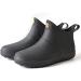 Fereshte Men's Ankle Rain Boots - Waterproof PVC Short Rubber Garden Boots (Size 10.5, Black) - Buy Online on GoSupps.com