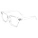 Per acme blue light filter glasses without strength women men large frame blue light filters glasses computer glasses b1 transparent white 50 millimeters