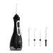 Beantech SEAGO 200 Milliliter Rechargeable Black Cordless Portable Water Flosser Dental Oral Irrigator for Teeth 5 Jet Tips IPX7 Waterproof Powerful Battery Life for Home and Travel (SG-833BLK)