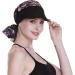 Women's Chemo Headwear: Black Newsboy Cap with Scarfs - Ideal Gift for Hair Loss - All Year Wear - Buy Online on GoSupps.com
