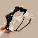 JSGHGDF Pearl Bowknot Headbands for Woman Girls Knotting Hairband for Spa Delicate Hairband for Girls Taking Photo Black - Buy Online on GoSupps.com