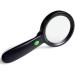 Portable Magnifier 12 Bright LED Lights Hand-held 90Mm HD 20x Lens with a Large Gift Box and Carrying case is Ideal for Reading Small Letters map to Check Black Magnifying Full of Stars - Buy Online on GoSupps.com