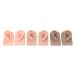 Ear model 3 pairs of silicone ear model left and right soft flexible artificial ear for jewelry presentation acupuncture piercing exercises