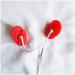 Red Silicone Ear Template - Flexible Silicone Silicone Ear Model for Acupuncture Practical Ear Picking Studs Earring Display Accessories