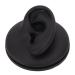 Kadimendium Simulation Ear Display Model Multi Functional Soft Teaching Tool Artificial Left Ear Model Professional Structure Black with Round Base for Wearing - Buy Online on GoSupps.com