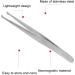 Ultechnovo 2-in-1 Stamp Tweezers | Hair Removal & Jewelry Tool | Antistatic Stainless Steel | Precision Eyebrow & Lab Use - 12x1cm Silver - Buy Online on GoSupps.com