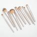 10 Cone Wooden Handle Makeup Brush Set | Premium Powder & Eye Makeup Tools for Flawless Application - International Shipping Available - Buy Online on GoSupps.com