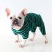 BT BEAR Classic Striped Dog Pajamas - Soft Cotton Overall for Bulldogs & Small Dogs (XL Green) | Comfortable Dog Clothing - Buy Online on GoSupps.com