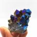 Natural Crystal Rough Natural Crystal 50g Titanium Coated Quartz Cluster Naturally Beautiful Angel Halo Flame Blue Rough Stone Crystal Point Cluster