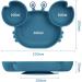 Vicloon Baby Suction Plate - Silicone Toddler Plate for Self Feeding Training - Non Slip Divided Plate for Highchairs - Dark Blue - Buy Online on GoSupps.com